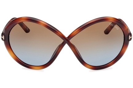 Okulary przeciwsłoneczne Tom Ford Jada FT1070 53F Nieregularny Havana