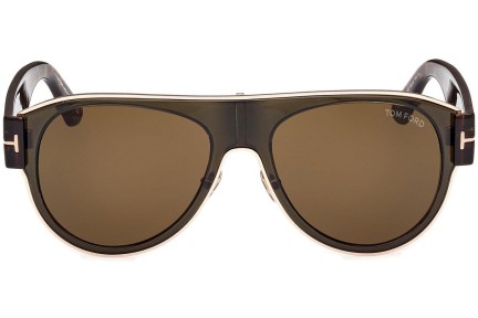 Okulary przeciwsłoneczne Tom Ford Lyle-02 FT1074 51J Pilotki (Aviator) Brązowe