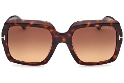 Okulary przeciwsłoneczne Tom Ford Kaya FT1082 52F Kwadratowe Havana