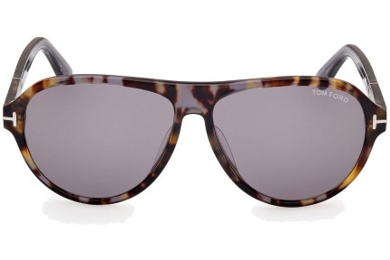 Okulary przeciwsłoneczne Tom Ford Quincy FT1080 55C Pilotki (Aviator) Havana