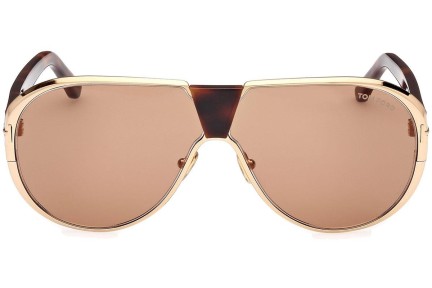 Okulary przeciwsłoneczne Tom Ford Vincenzo FT1072 30E Pilotki (Aviator) Złote