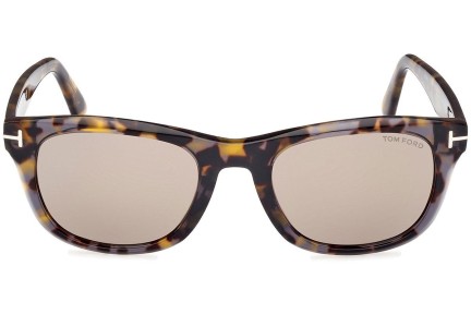 Okulary przeciwsłoneczne Tom Ford Kendel FT1076 55L Kwadratowe Havana