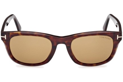 Okulary przeciwsłoneczne Tom Ford Kendel FT1076 52E Kwadratowe Havana