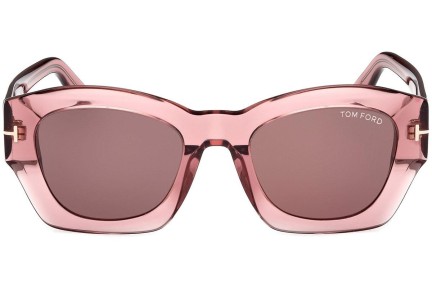 Okulary przeciwsłoneczne Tom Ford Guilliana FT1083 72E Kwadratowe Różowe