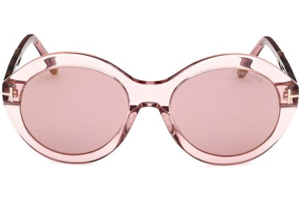 Okulary przeciwsłoneczne Tom Ford Seraphina FT1088 72Z Okrągłe Różowe