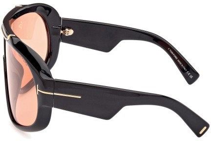 Okulary przeciwsłoneczne Tom Ford Rellen FT1093 01E Kwadratowe Czarne