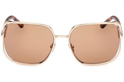 Okulary przeciwsłoneczne Tom Ford Goldie FT1092 28E Kwadratowe Złote