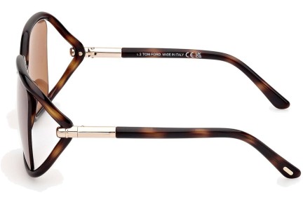 Okulary przeciwsłoneczne Tom Ford Solange-02 FT1089 52E Kwadratowe Havana