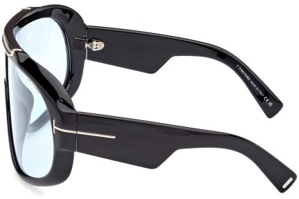 Okulary przeciwsłoneczne Tom Ford Rellen FT1093 01V Kwadratowe Czarne