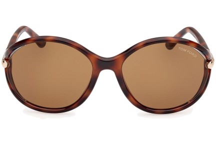 Okulary przeciwsłoneczne Tom Ford Melody FT1090 53E Okrągłe Havana