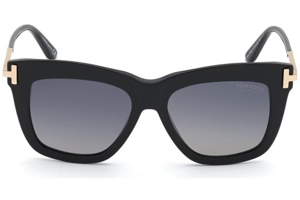 Okulary przeciwsłoneczne Tom Ford FT0822 01D Polarized Kwadratowe Czarne