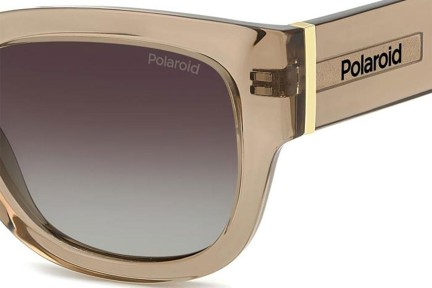 Okulary przeciwsłoneczne Polaroid PLD6213/S/X 10A/LA Polarized Prostokątne Beżowe