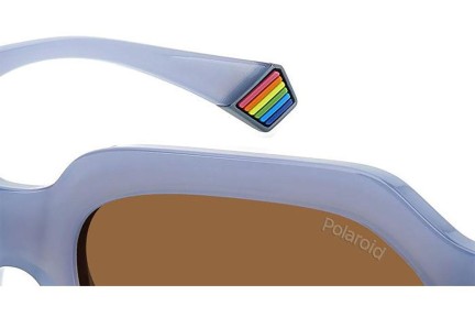 Okulary przeciwsłoneczne Polaroid PLD6212/S/X MVU/HE Polarized Prostokątne Niebieskie