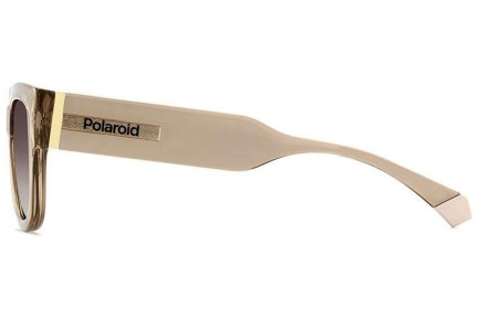 Okulary przeciwsłoneczne Polaroid PLD6213/S/X 10A/LA Polarized Prostokątne Beżowe