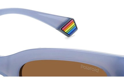 Okulary przeciwsłoneczne Polaroid PLD6213/S/X MVU/HE Polarized Prostokątne Niebieskie