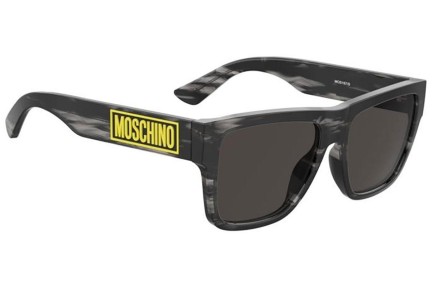 Okulary przeciwsłoneczne Moschino MOS167/S 2W8/IR Prostokątne Szare