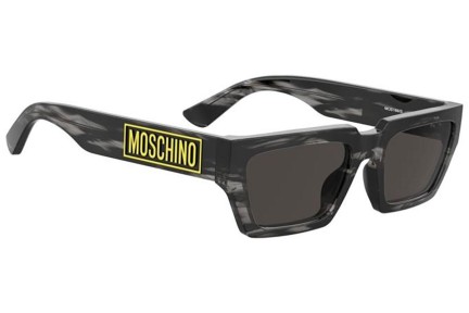 Okulary przeciwsłoneczne Moschino MOS166/S 2W8/IR Prostokątne Szare