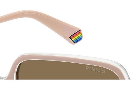 Okulary przeciwsłoneczne Polaroid PLD6219/S 35J/SP Polarized Kwadratowe Różowe