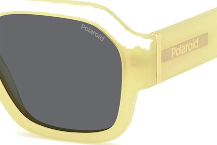 Okulary przeciwsłoneczne Polaroid PLD6212/S/X 40G/M9 Polarized Prostokątne Żółte