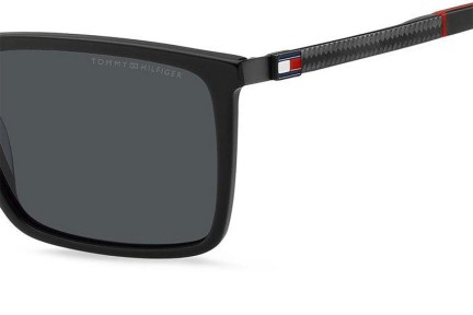 Okulary przeciwsłoneczne Tommy Hilfiger TH2077/S 003/IR Prostokątne Czarne