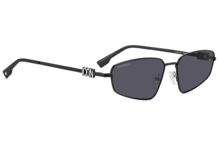 Okulary przeciwsłoneczne Dsquared2 ICON0015/S 807/IR Prostokątne Czarne