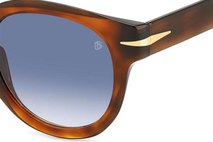 Okulary przeciwsłoneczne David Beckham DB7041/SFLAT WR9/08 Okrągłe Brązowe