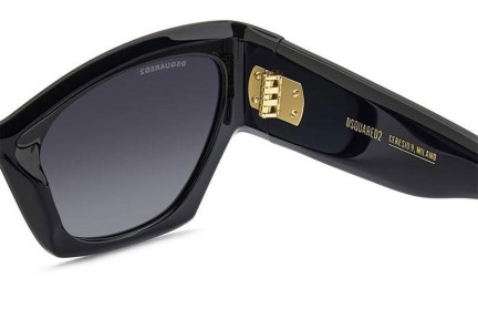 Okulary przeciwsłoneczne Dsquared2 D20132/S 807/9O Kocie oczy Czarne