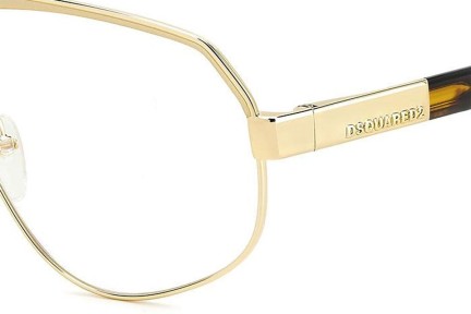 Okulary korekcyjne Dsquared2 D20121 J5G Kwadratowe Złote