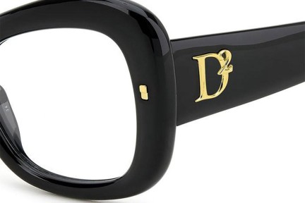 Okulary korekcyjne Dsquared2 D20138 807 Kwadratowe Czarne