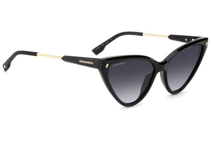 Okulary przeciwsłoneczne Dsquared2 D20134/S 807/9O Kocie oczy Czarne