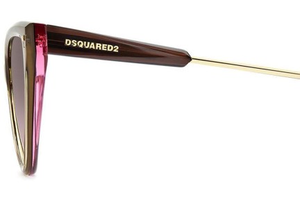 Okulary przeciwsłoneczne Dsquared2 D20134/S HKL/M2 Kocie oczy Brązowe