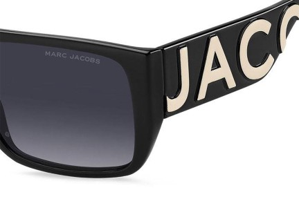 Okulary przeciwsłoneczne Marc Jacobs MARCLOGO096/S 80S/9O Flat Top Czarne