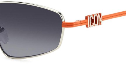 Okulary przeciwsłoneczne Dsquared2 ICON0015/S G2I/9O Prostokątne Srebrne