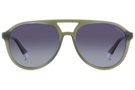 Okulary przeciwsłoneczne Polaroid PLD4162/S 1ED/WJ Polarized Pilotki (Aviator) Zielone