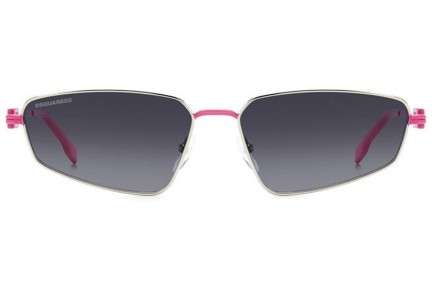 Okulary przeciwsłoneczne Dsquared2 ICON0015/S 3YZ/9O Prostokątne Srebrne