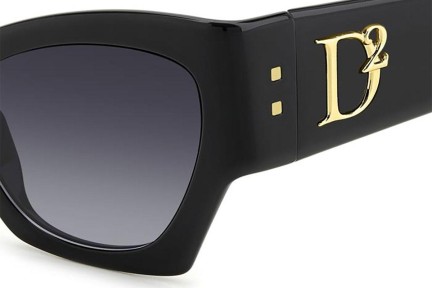 Okulary przeciwsłoneczne Dsquared2 D20132/S 807/9O Kocie oczy Czarne