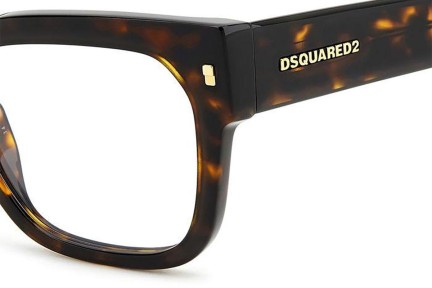 Okulary korekcyjne Dsquared2 D20129 086 Prostokątne Havana