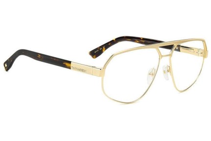 Okulary korekcyjne Dsquared2 D20121 J5G Kwadratowe Złote