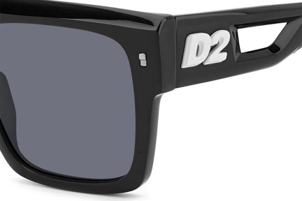 Okulary przeciwsłoneczne Dsquared2 D20127/S 80S/IR Flat Top Czarne