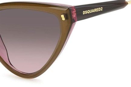 Okulary przeciwsłoneczne Dsquared2 D20134/S HKL/M2 Kocie oczy Brązowe