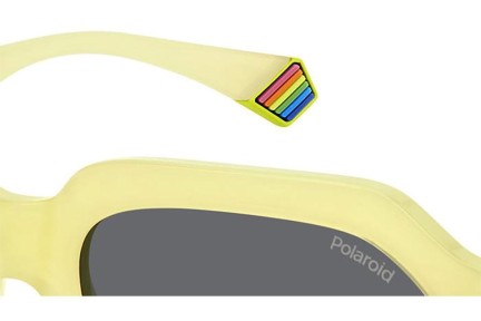 Okulary przeciwsłoneczne Polaroid PLD6212/S/X 40G/M9 Polarized Prostokątne Żółte