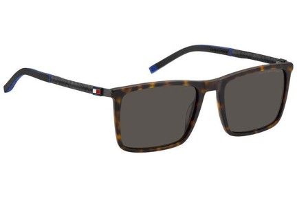 Okulary przeciwsłoneczne Tommy Hilfiger TH2077/S N9P/IR Prostokątne Havana