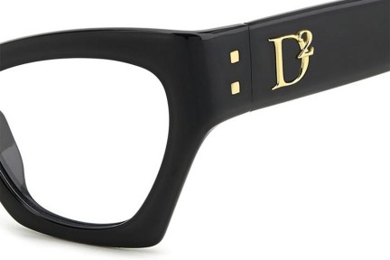 Okulary korekcyjne Dsquared2 D20133 807 Kocie oczy Czarne