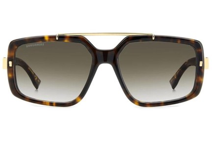 Okulary przeciwsłoneczne Dsquared2 D20120/S 086/9K Prostokątne Havana