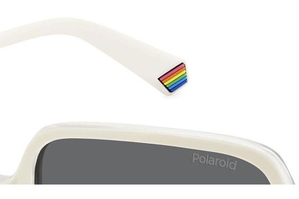 Okulary przeciwsłoneczne Polaroid PLD6219/S VK6/M9 Polarized Kwadratowe Białe