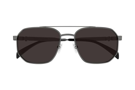 Okulary przeciwsłoneczne Alexander McQueen AM0458S 001 Pilotki (Aviator) Szare