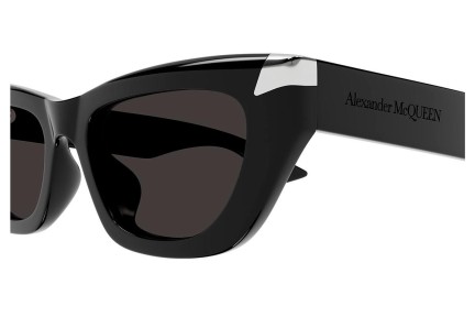 Okulary przeciwsłoneczne Alexander McQueen AM0440SA 001 Kocie oczy Czarne