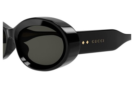 Okulary przeciwsłoneczne Gucci GG1527S 001 Okrągłe Czarne