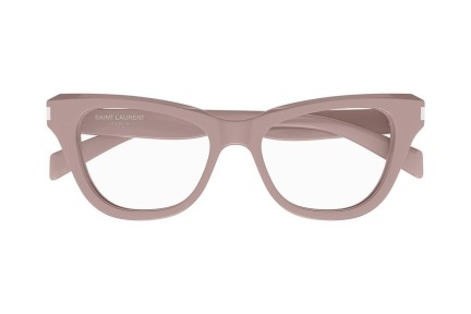 Okulary korekcyjne Saint Laurent SL472 006 Kocie oczy Różowe