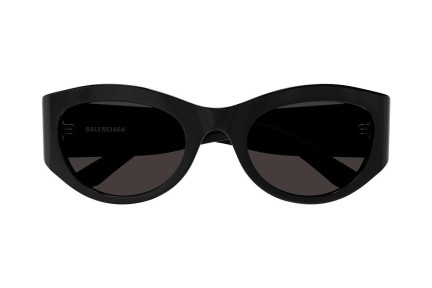 Okulary przeciwsłoneczne Balenciaga BB0330SK 001 Okrągłe Czarne